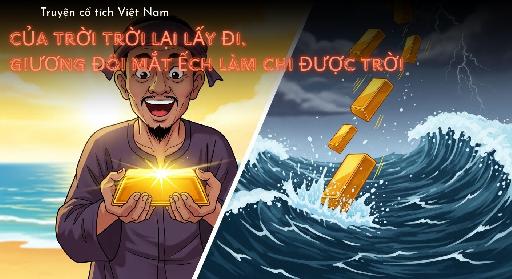 Của trời trời lại lấy đi, giương đôi mắt ếch làm chi được trời